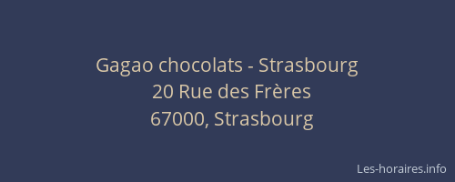 Gagao chocolats - Strasbourg