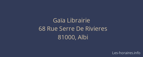 Gaïa Librairie