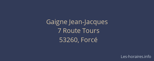 Gaigne Jean-Jacques