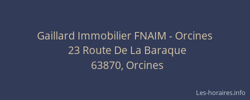 Gaillard Immobilier FNAIM - Orcines