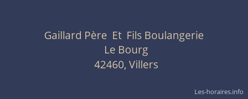 Gaillard Père  Et  Fils Boulangerie