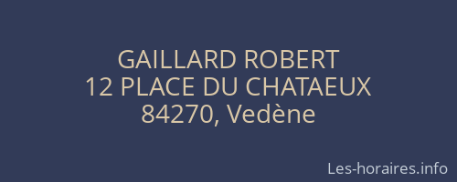 GAILLARD ROBERT