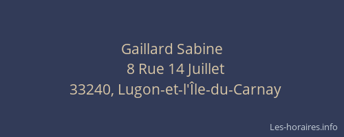 Gaillard Sabine