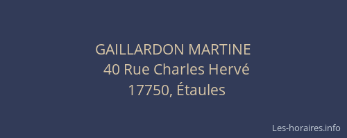GAILLARDON MARTINE