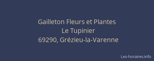 Gailleton Fleurs et Plantes