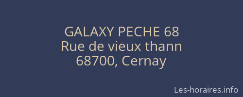 GALAXY PECHE 68