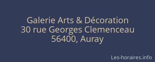 Galerie Arts & Décoration