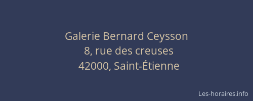 Galerie Bernard Ceysson