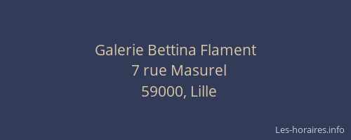 Galerie Bettina Flament