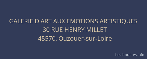 GALERIE D ART AUX EMOTIONS ARTISTIQUES