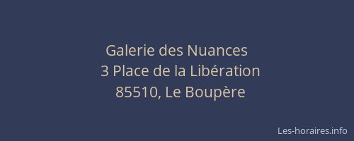 Galerie des Nuances