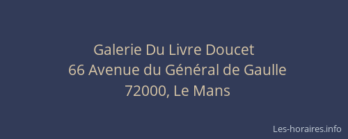 Galerie Du Livre Doucet