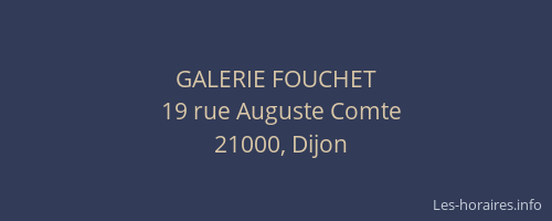 GALERIE FOUCHET