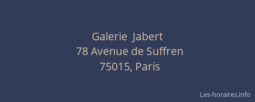 Galerie  Jabert