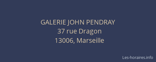 GALERIE JOHN PENDRAY