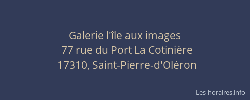 Galerie l'&icirc;le aux images