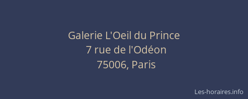 Galerie L'Oeil du Prince