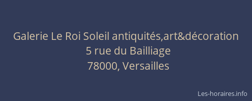 Galerie Le Roi Soleil antiquités,art&décoration