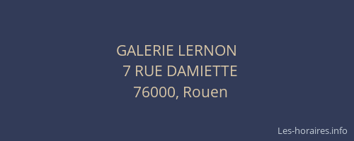 GALERIE LERNON