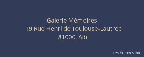 Galerie Mémoires