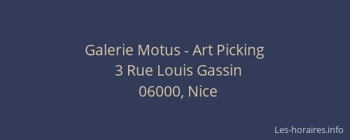 Galerie Motus - Art Picking