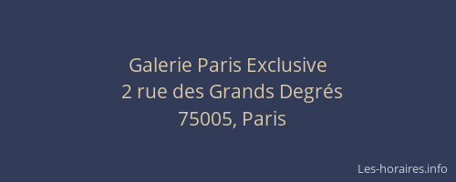 Galerie Paris Exclusive