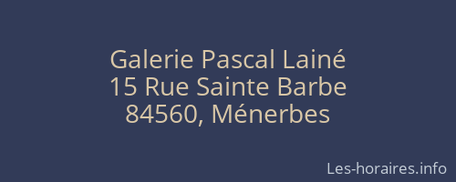 Galerie Pascal Lainé