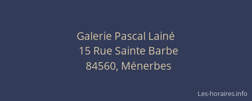 Galerie Pascal Lainé