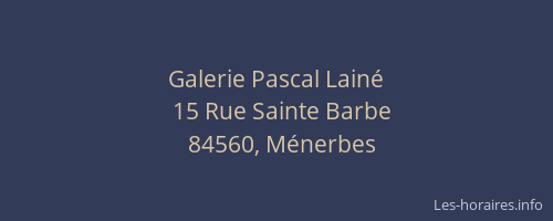 Galerie Pascal Lain&eacute;
