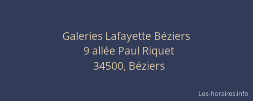 Galeries Lafayette Béziers