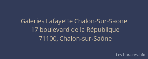 Galeries Lafayette Chalon-Sur-Saone