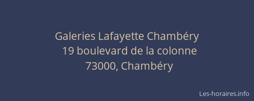 Galeries Lafayette Chambéry
