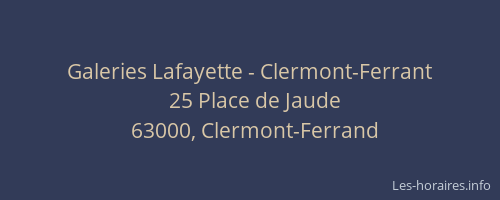 Galeries Lafayette - Clermont-Ferrant