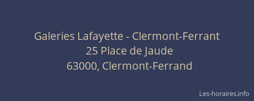 Galeries Lafayette - Clermont-Ferrant