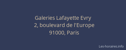 Galeries Lafayette Evry