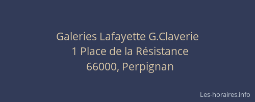 Galeries Lafayette G.Claverie