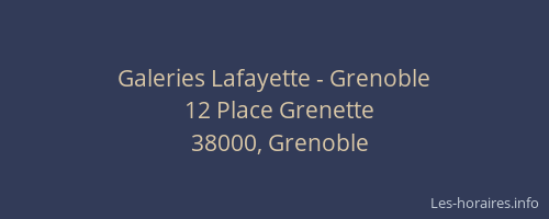 Galeries Lafayette - Grenoble