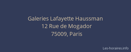 Galeries Lafayette Haussman