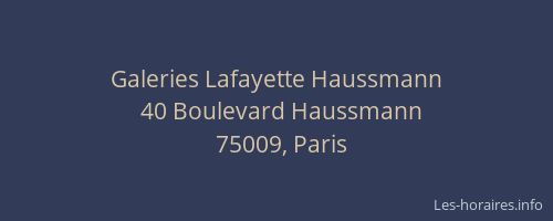 Galeries Lafayette Haussmann