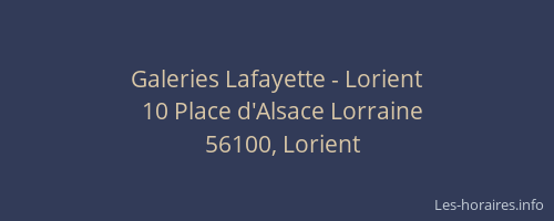 Galeries Lafayette - Lorient