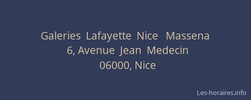 Galeries  Lafayette  Nice   Massena