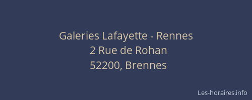 Galeries Lafayette - Rennes