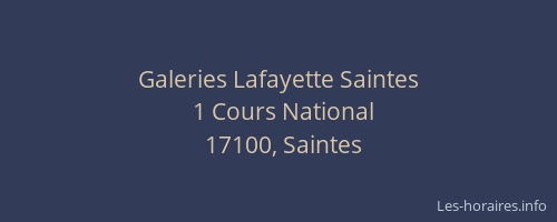 Galeries Lafayette Saintes