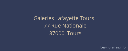 Galeries Lafayette Tours