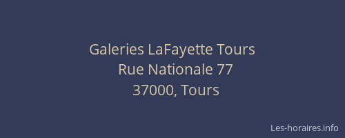 Galeries LaFayette Tours