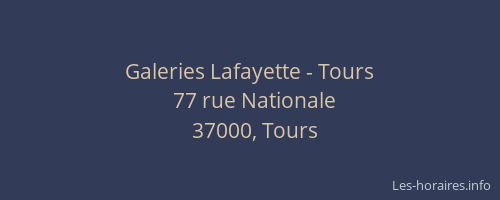 Galeries Lafayette - Tours