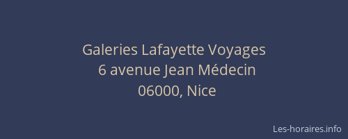 Galeries Lafayette Voyages