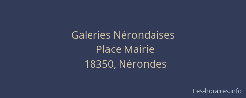 Galeries N&eacute;rondaises