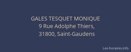 GALES TESQUET MONIQUE