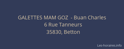 GALETTES MAM GOZ  - Buan Charles